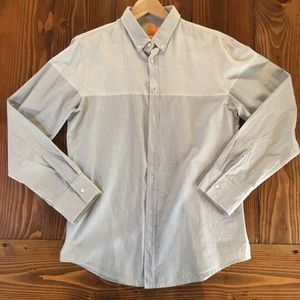 HUGO BOSS Blue and White Button Down Shirt